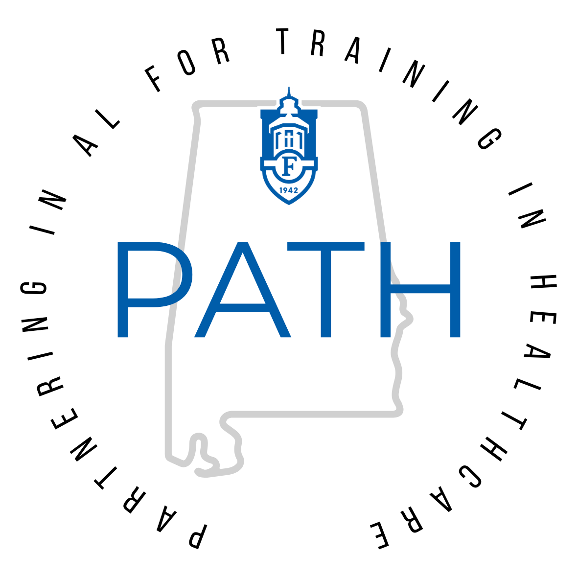 Faulkner PATH logi with state of alabama and faulkner logo