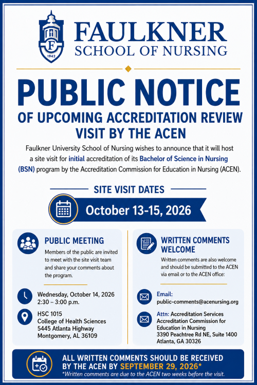 Public Notice of ACEN accreditation review